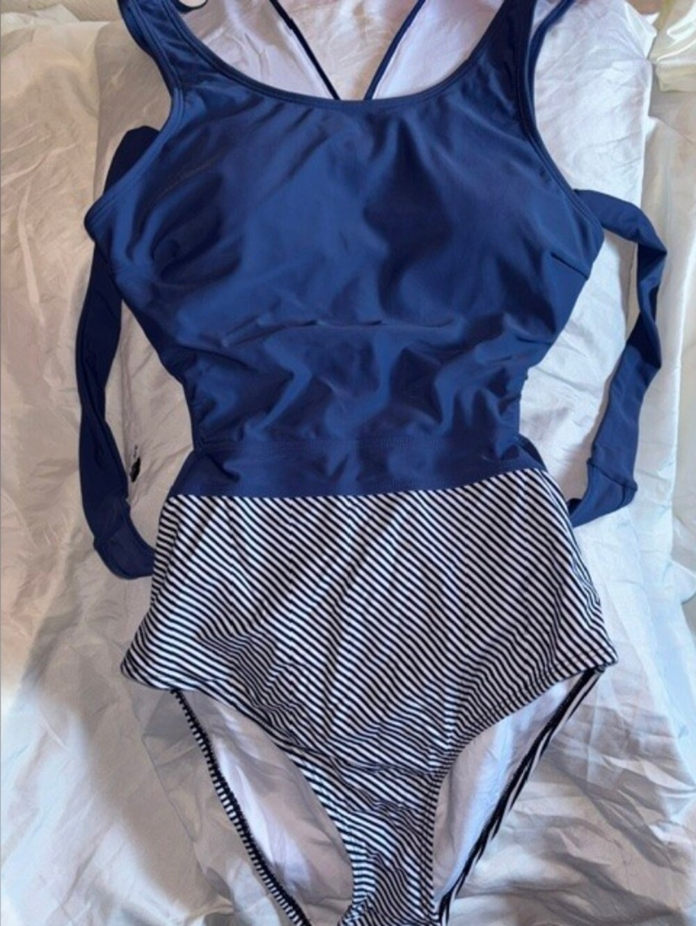 Women's Blue Swimsuit And Black Swimsuit Both Large!